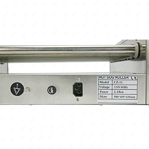 Senrob Electric 30 Hot Dog 11 Roller Grill Cooker Machine 2200-Watt with Cover for Commercial and Household Uses