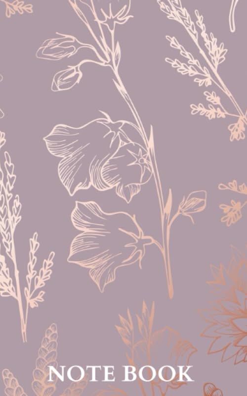 Notebook Rose Gold Girly College/journal: Can be used as a notebook, journal, diary or composition book for school Ruled Blank Lined with 120 lined pages of 5 x 8 inches