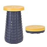 vissen Portable Retractable Stool Outdoor Lightweight for Fishing, Camping,Picnic, Hiking and More-Holds up to 330 Lb（Black/Red/Yellow）
