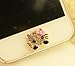 eBADA(TM) Cute Hello Kitty Lovely Bling Crystal Rhinestone Iphone 5 iphone 4 4s Home Return Keys Buttons Sticker For iPhone 4S iPhone 5 iPod Touch iPad Repair Fix Replace Replacement