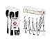 Party Essentials Plastic Party Buffet Serving Utensils Kit, Spoons/Forks/Tong, 40-Piece, Black