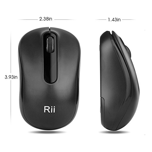 Rii Wireless Mouse with 1000DPI for PC, Laptop, Computer, and MacBook,Included Wireless USB dongle