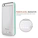 iPhone 6S Battery Case - iPhone 6 Battery Case, Trianium Atomic S iPhone 6 6S Portable Charger Charging Case [White/Turquoise]-3100mAh Battery Pack Juice Bank [MFI Apple Certified]