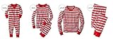 Family Matching Christmas Pajamas Sets Kids Mom Dad Striped Sleepwear Red