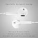 Premium Earphones/Earbuds/Headphones with Stereo Mic&Remote Compatible with iPhone iPad iPod Samsung Galaxy and More Android Smartphones Compatible With 3.5 mm Headphone WHITE