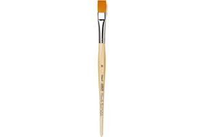 da Vinci Student Series 304 Junior Paint Brush, Flat Elastic Synthetic with Lacquered Non-Roll Handle, Size 16