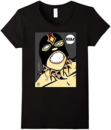 Womens Luchador Konnan BOOM Lucha Libre T-shirt Large Black
