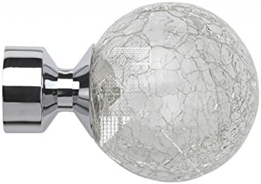 Speedy Poles Apart 28mm Crash Curtain Pole Finials Chrome 2 Pack