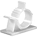 JacobsParts V1 Adhesive Cable Management Clips, 0.85 Inch Adjustable Clamp, White (25 Pack)
