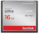 SanDisk ULTRA 16GB CompactFlash CF Memory Card Speed Up To 50MB/s- SDCFHS-016G-G46 (Renewed)