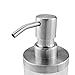Seafulee Refillable 8.8 Oz Liquid Soap or Lotion Dispenser Free Rust Brushed Nickel Stainless Steel & Clear Acrylic Body for Bathroom or Kitchen Countertop