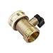 E-zoe 03V Heavy Duty Brass Garden Hose Connector with Shut Off Valve Single Brass Water Hose Parts 3/4 Inlet and Outlet Thread with Comfort Grip to Control Water Flow
