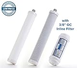 Hydronix HX CUL-3 Compatible Culligan AC-30 AC-15 RO 3 Filter Replacement Set for Reverse Osmosis Drinking Water System, 12.5x5x1.9, White