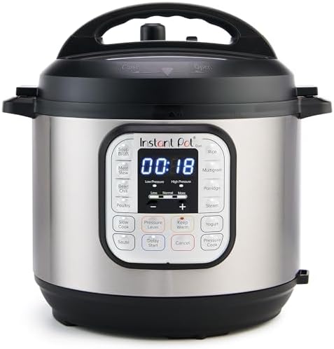 Instant Pot Duo 7-in-1 Electric Pressure Cooker, Slow Cooker, Rice, Steamer, Sauté, Yogurt Maker, Warmer & Sterilizer, Includes App With Over 800 Recipes, Stainless Steel, 6 Quart