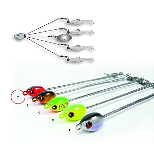 Jenzi Umbrella Rig gold/orange - Stahlvorfach