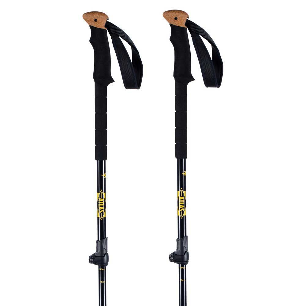 Atlas U2002001010 All Mountain Poles 3 Piece Snowshoe Pole, Black, Adjustable