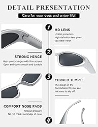 kimorn Y2K Wrap Around Polarized Sunglasses Womens