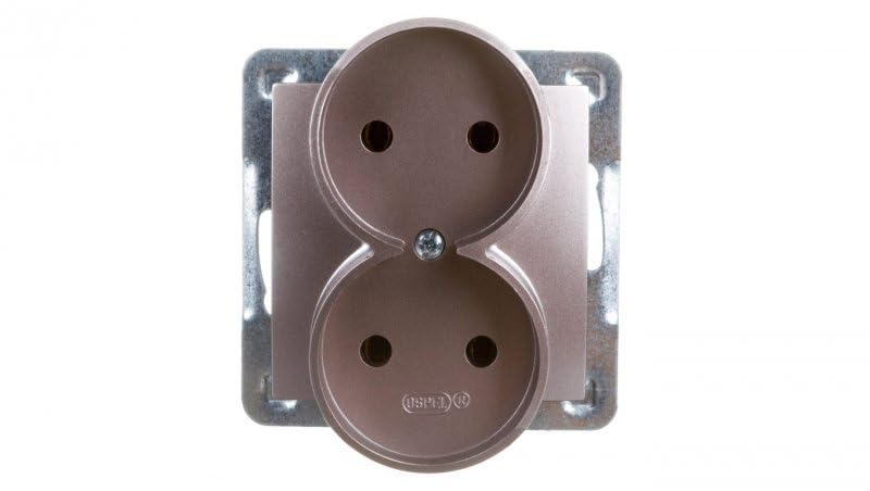Ospel GP-2YR/m/23 Socket Titanium, IP20, 16 A, 71 mm, 45 mm, 71 mm