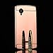 Nexus 5 (D820) Case, TabPow Mirror Case Series - Electroplate Bumper Bling Luxury Slim Hard Back Case Cover For LG Google Nexus 5 (D820), Rose Gold