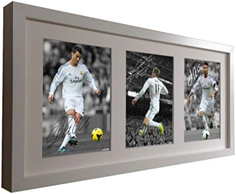 Kicks Ltd Editon White Ronaldo Bale Ramos Signed Autographed Real Madrid Photo Picture Frame