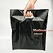 SES.CO 12x15 Inches Glossy Black Plastic Merchandise Bags Die Cut Shopping Bags Retail Bags(100 Pack)