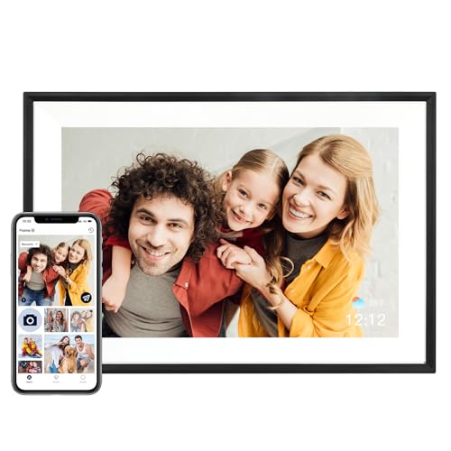 AEEZO Digitaler Bilderrahmen mit WLAN, 32 GB, 10,1 Zoll mit 1280×800 Auflösung, Schlafmodus, Elektronischer Bilderrahmen, Schnelles Fernhochladen von