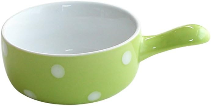 LFHW ZHDC® Bowls, ceramics Japan and South Korea handle dish creative home seasoning seasoning sauce dish snack dessert sauce dish Japanese style Ceramic bowl (Color : Green)