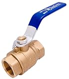 3/4" Brass Ball Valve - Full Port 600WOG for Water, Oil, and Gas with Blue Handle