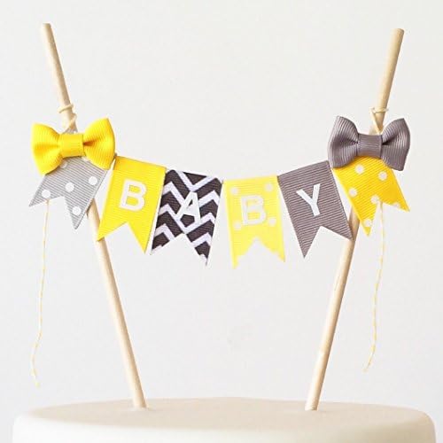 Yellow Baby Shower Cake Topper