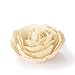 Junxia Natural Burlap Flowers Ivory Color for Wedding Party Decoration (6 cm)