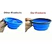 SET OF 3 Collapsible Travel Dog Bowl with Carabiners-Perfect Dogs/Cats Food & Water Bowl - Dishwasher Safe Premium Food Grade Silicone - BPA Free, by Petcaree
