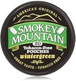 Smokey Mountain Snuff, 5 Cans Wintergreen POUCH - Tobacco Free, Nicotine Free