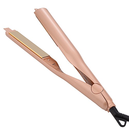 Hair Straightener Irons,Hann 2 in 1 Ceramic Styling Salon Tools Professional Hair Straightener & Hair Curler (gold) - Thumbnail 4