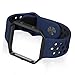 UMTELE Soft Silicone Replacement Strap Black Frame Compatible Fitbit Blaze Smart Fitness Watch, Large, Obsidian/Black
