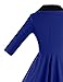 GownTown Womens Dresses cape collar 3/4 Sleeves 1950s Vintage Dresses Swing Stretchy Dresses