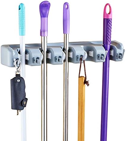 SIXDEFLY Double Sided Lazy Mop 360 Spin Automatic Squeeze clean,Contain 4 Pieces Of Fiber Cloth and 1 Wall Hook Bracket,For Your Living Room,Hardwood Floor,Kitchen,Bathroom,Ceiling,Corner