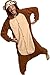 Silver Lilly Adult Pajamas - Plush One Piece Cosplay Monkey Animal Costume (XL)