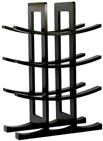 Wine Dark Espresso Rack Bottle Bamboo