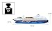 Siku 1726 - Ship 1, Vehicles, Blue/White