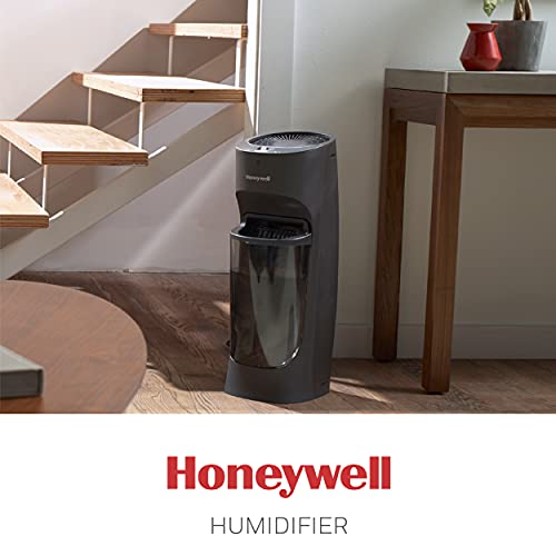 Honeywell Top Fill Tower Humidifier, Digital Humidistat, Black Cool Mist Humidifier for