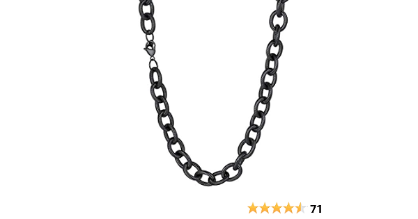 Black Gun Plated Chunky Chain Necklace 