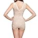 Shymay Women's Lace Body Shaper Open Bust Shapewear Bodysuit Slimming Body Briefer (Beige, Medium)