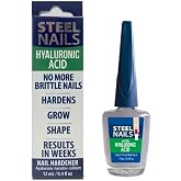 Steel Nails Nail Hardener with Hyaluronic Acid | Hardens &amp; Strengthens, Keratin + Calcium, Reduces Brittleness, Promotes Nail Growth, Results in Weeks