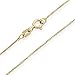 1mm thick 18K gold plated on solid sterling silver 925 Italian diamond cut BOX link style chain necklace bracelet anklet - 15, 20, 25, 30, 35, 40, 45, 50, 55, 60, 65, 70, 75, 80, 85, 90, 95, 100cm