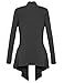 DRSKIN Women's Open - Front Long Sleeve Knit Cardigan (Cardigan Charcoal, 3XL)