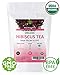 Dualspices Hibiscus TEA - 100% CERTIFIED Organic Hibiscus Flowers Tea 1 Pound, (Whole Petals) Helps Lower Blood Pressure, Makes Iced Tea Caffeine Free
