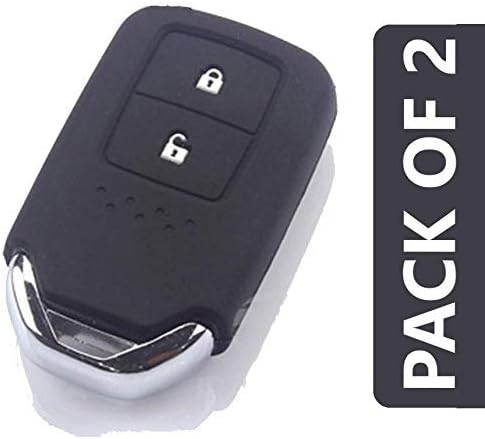Mastoor world® Silicone 2 Button Smart Key Cover for Push Button Start Honda City | Jazz | WRV | CRV (Pack of 2)