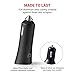 Car Charger Metal Black, MiCar 31.5W Dual USB Supporting Quick Charge 3.0 Safe Car Charger for iPhone 7Plus, iPad, Samsung Galaxy, Note, LG, Nexus and More