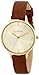 Skagen Women's 'SKW2147 Anita Saddle' Quartz Stainless Steel and Leather Casual Watch, Color:Brown (Model