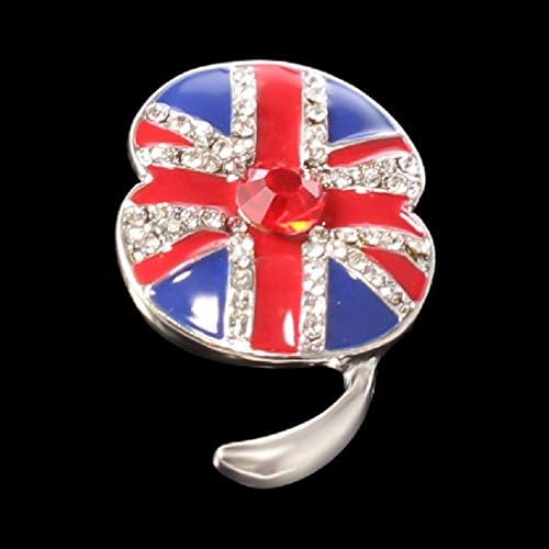 Fancy Princess Kate British Flag Brooch Korean Fashion Wild Poppy Flower Brooch